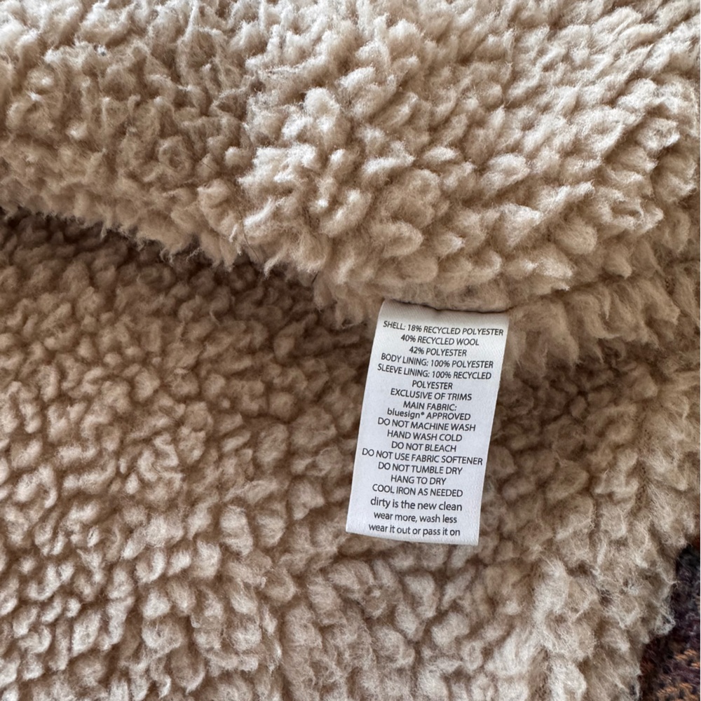 Toad & Co. Sherpa Lined Plaid Jacket (Size L) - Picture 7 of 7
